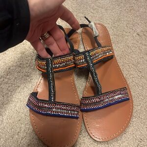 NWT Rampage Beaded Sandals